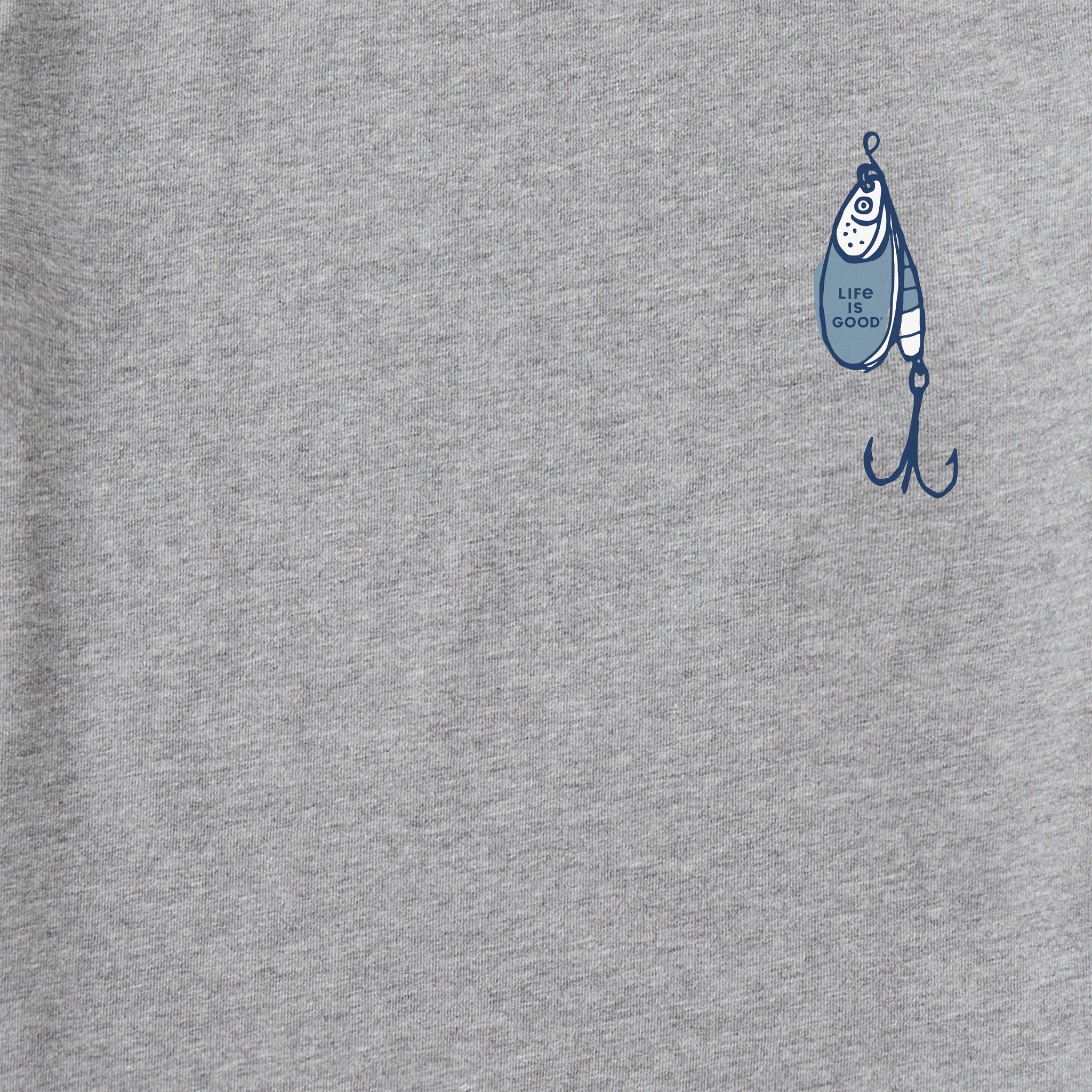 Men's Fish More Worry Less Hooks and Tackle Short Sleeve Tee