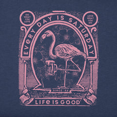 Men's Saturday Flamingo Short Sleeve Tee
