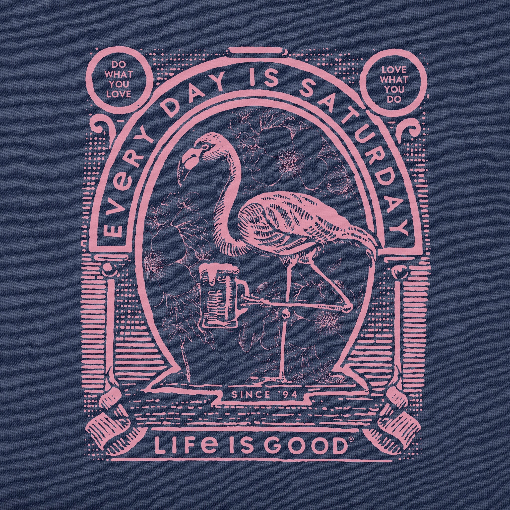 Men's Saturday Flamingo Short Sleeve Tee