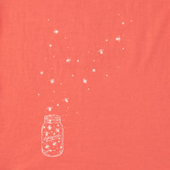 Women's Floating Fireflies Jar Short Sleeve Crusher Vee