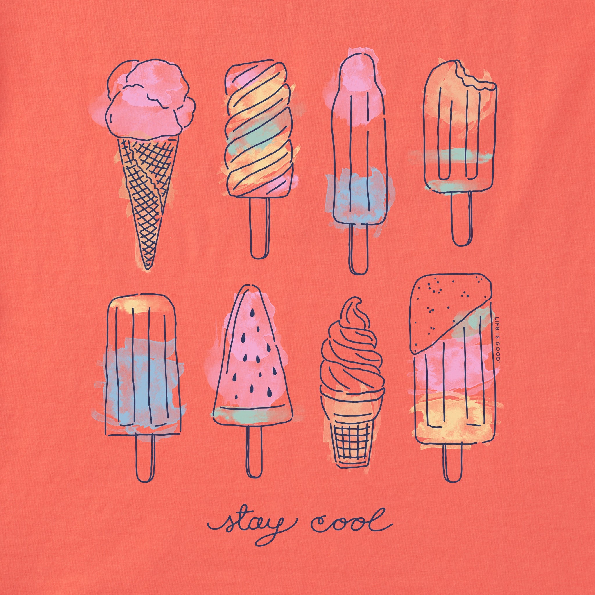 Women's Ice Cream & Popsicles Short Sleeve Tee