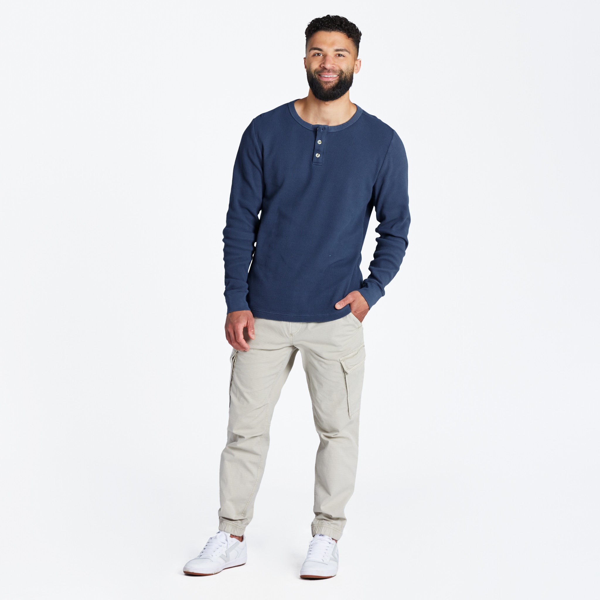 Men's Solid Thermal Henley