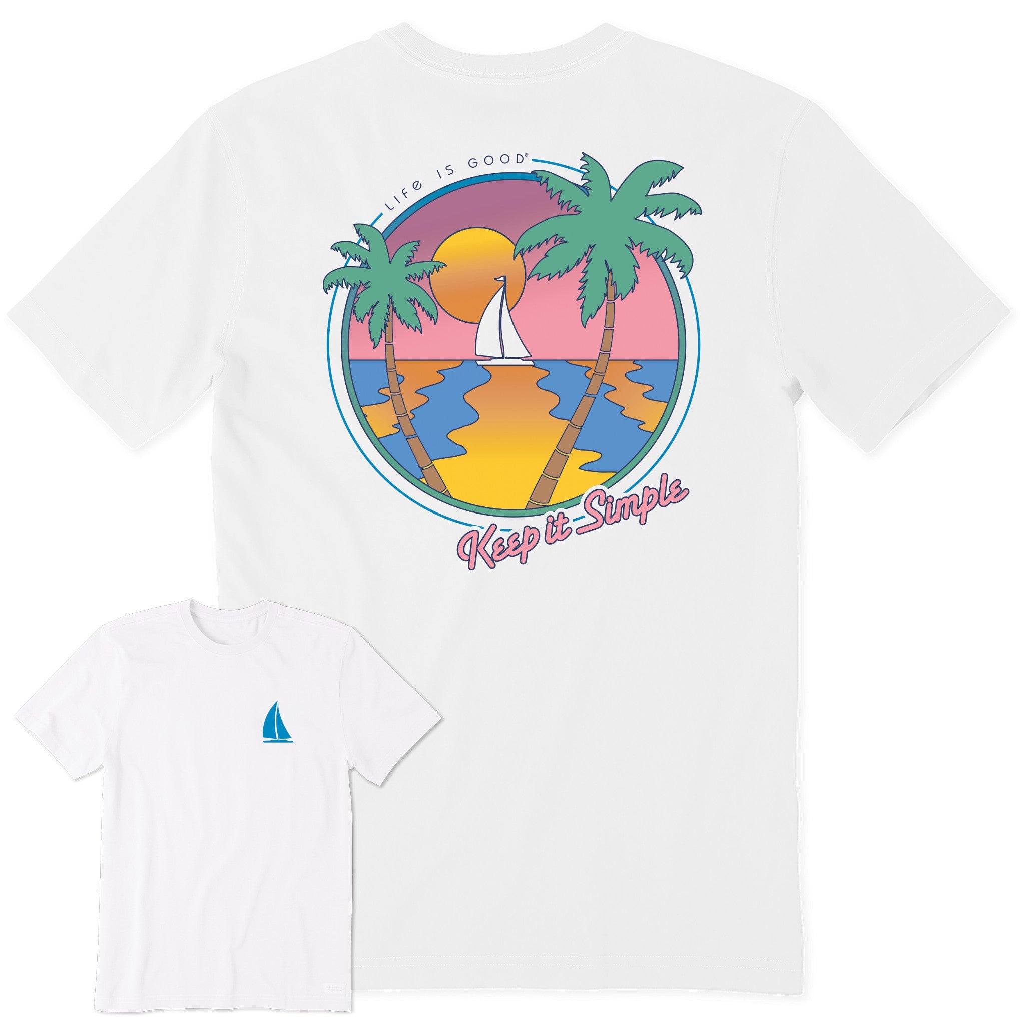 Men's Keep it Simple Retro Palm Short Sleeve Tee