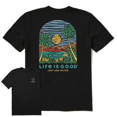 Men's Just Add Water Beach Scene Short Sleeve Tee