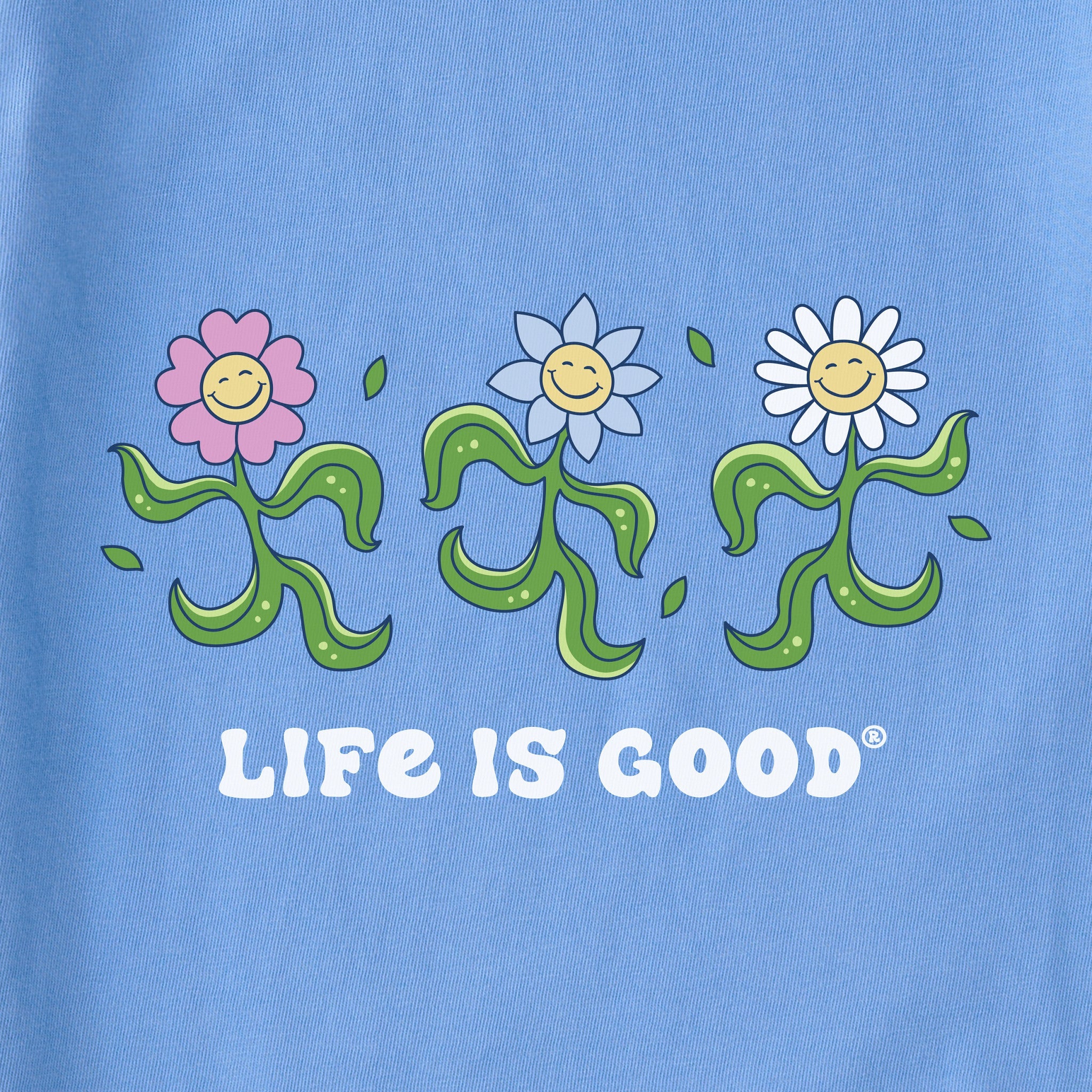 Women's Dancing Flowers Short Sleeve Crusher Boxy Tee