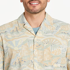 Men's Trippy Landscape Pattern Camp Shirt