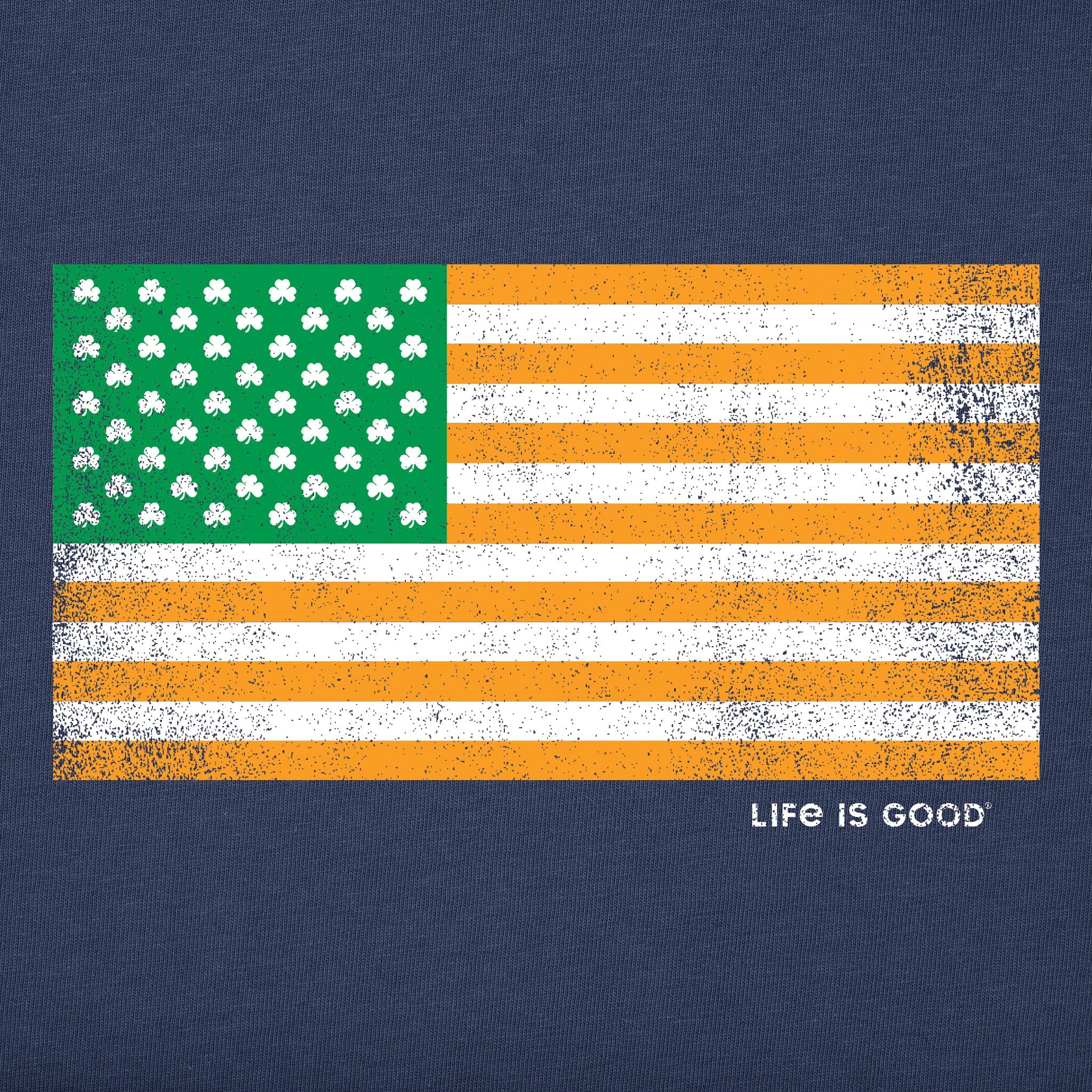 Kids Irish American Flag Short Sleeve Crusher Tee