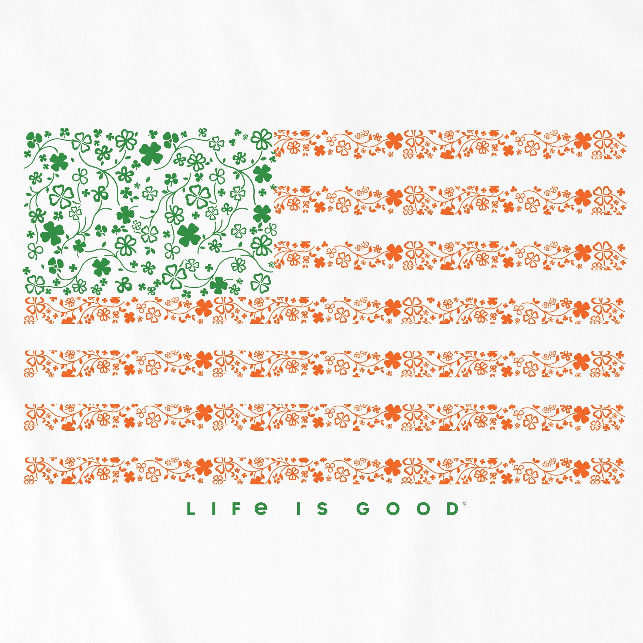 Kids Irish American Clover Flag Short Sleeve Crusher Tee
