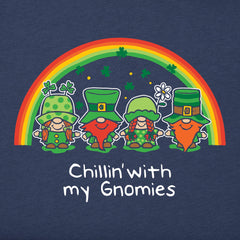 Men's Leprechaun Rainbow Chillin' Gnomes Short Sleeve Crusher Tee