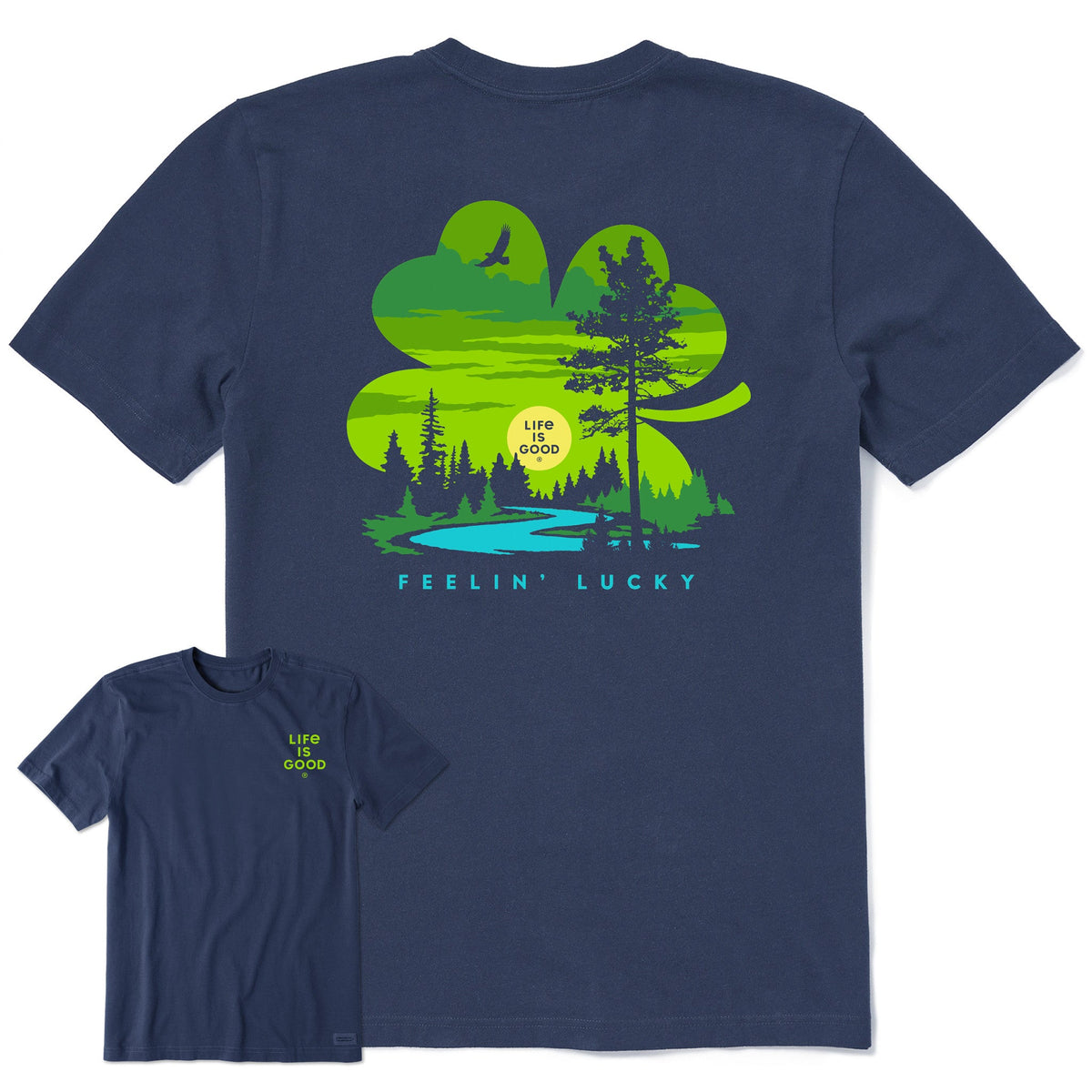 Men's Feelin' Lucky Cloverscape Short Sleeve Crusher Tee