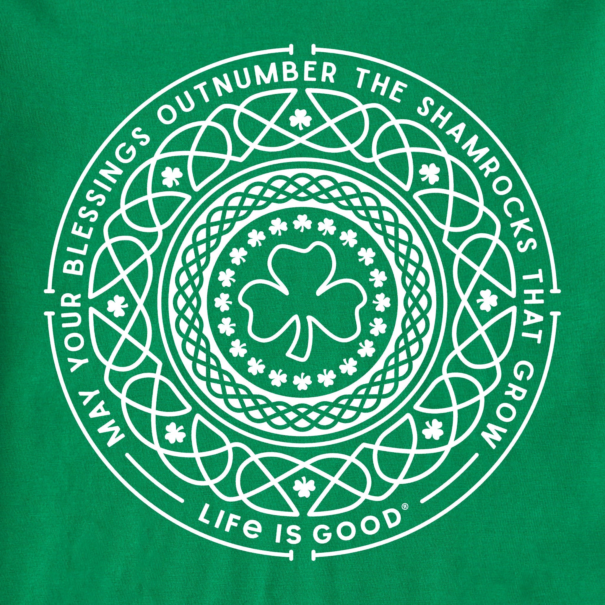 Men's Shamrock Mandala Short Sleeve Crusher Tee