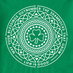 Men's Shamrock Mandala Short Sleeve Crusher Tee