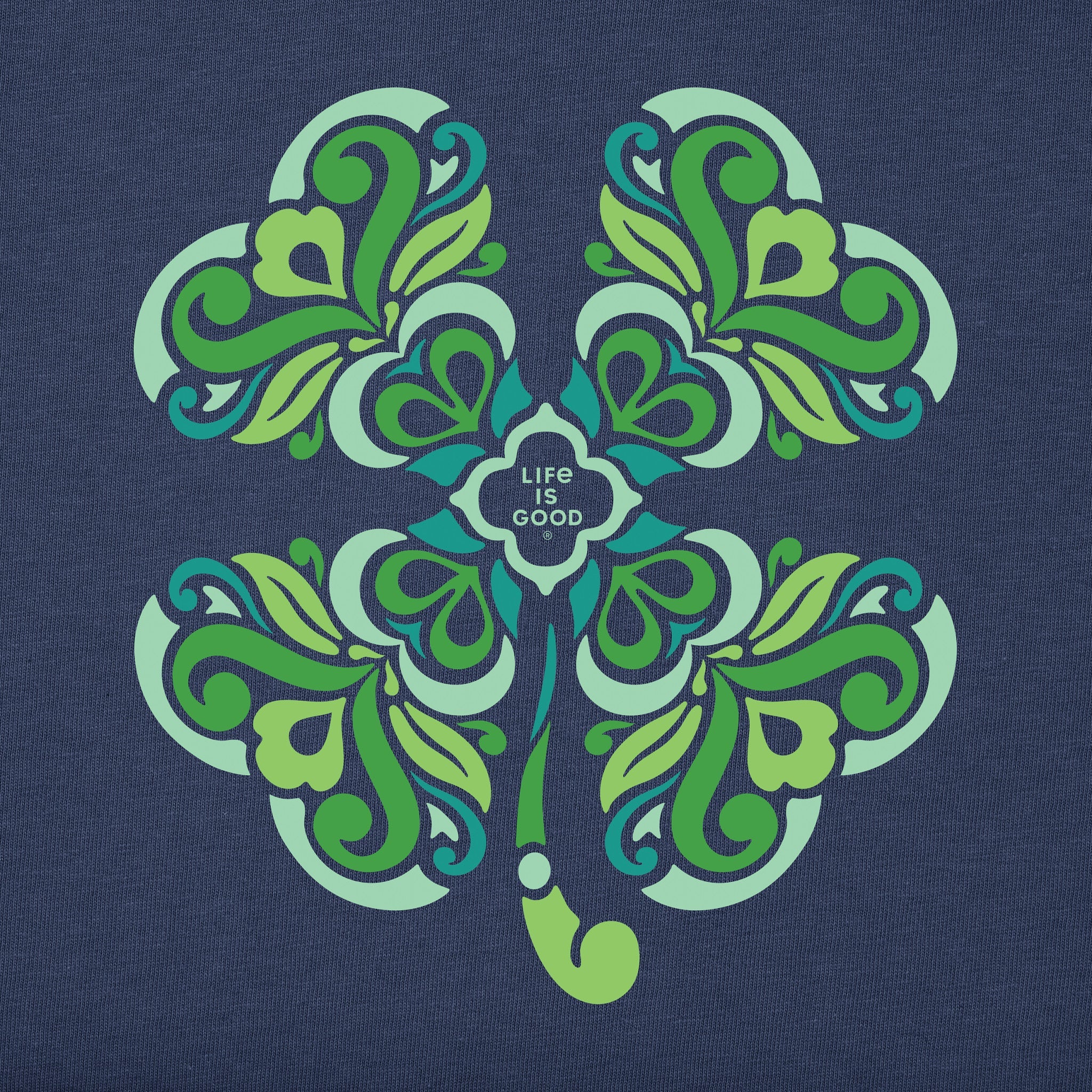 Women's 4 Leaf Clover Swirl Short Sleeve Crusher Tee