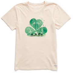 Women's Dewy Cloverscape Short Sleeve Crusher Tee