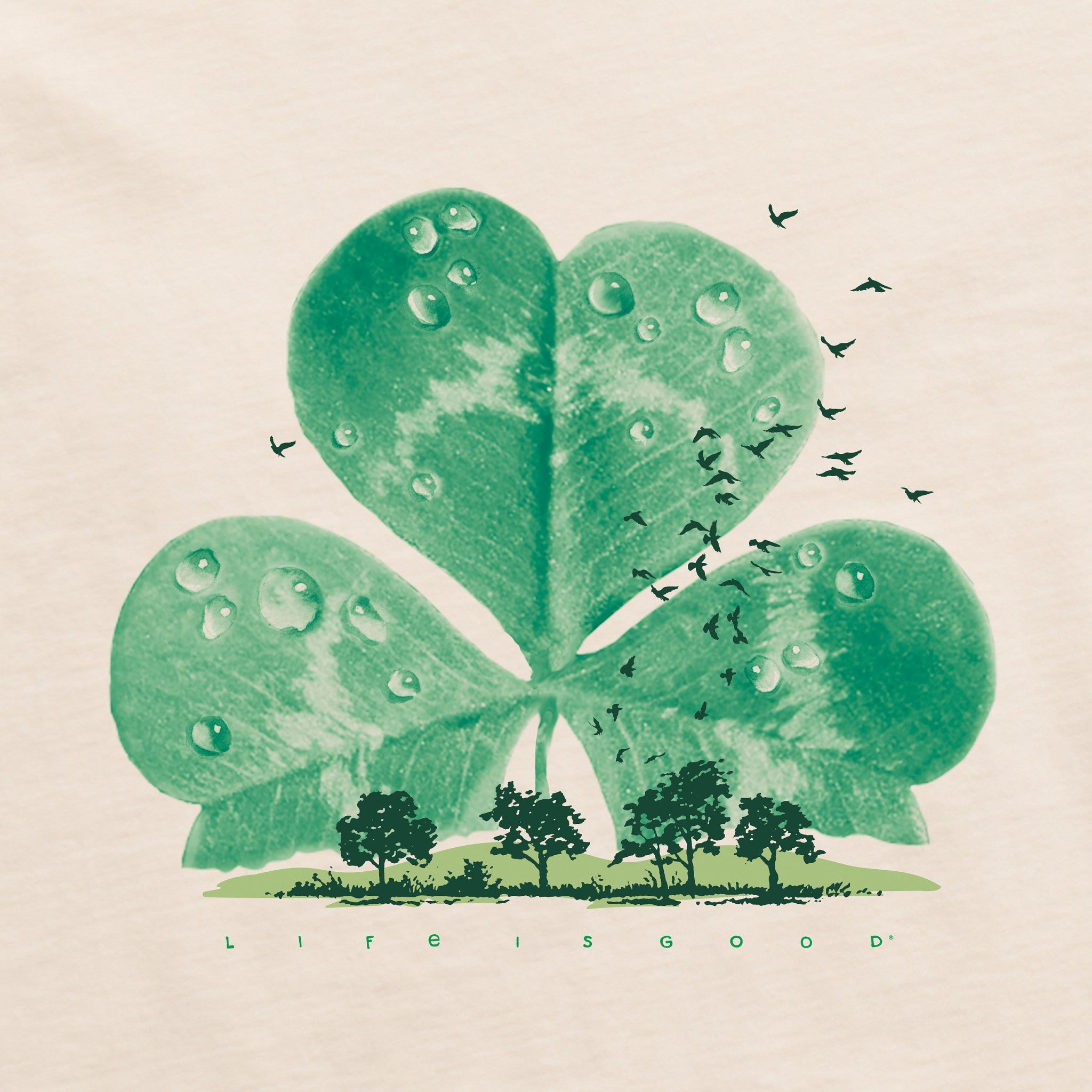 Women's Dewy Cloverscape Short Sleeve Crusher Tee