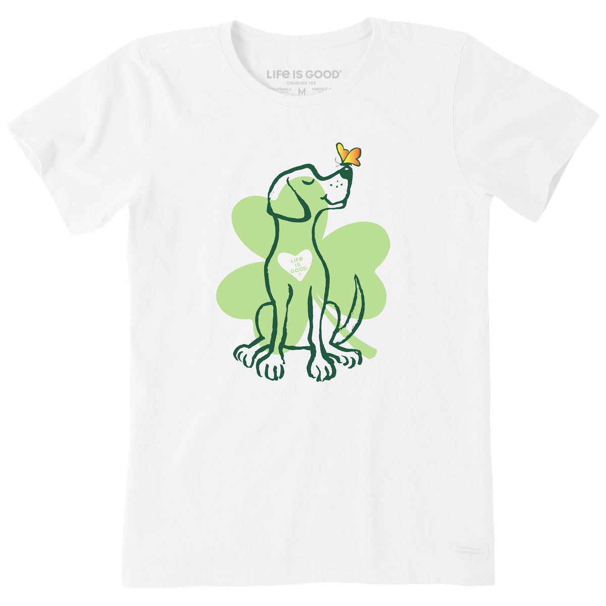 Women's Irish Spring Clover Dog Short Sleeve Crusher Tee