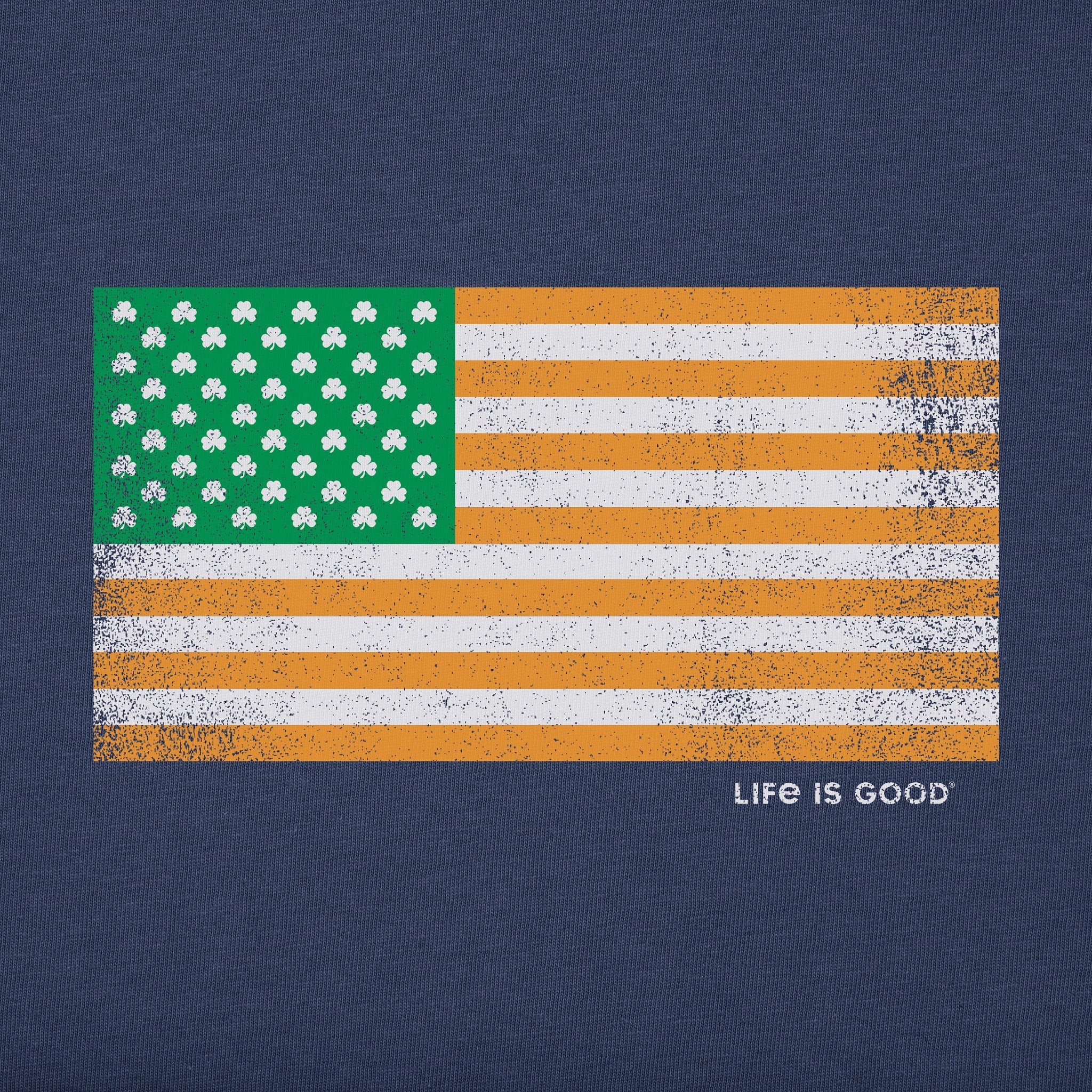 Women's Irish American Flag Short Sleeve Crusher Vee