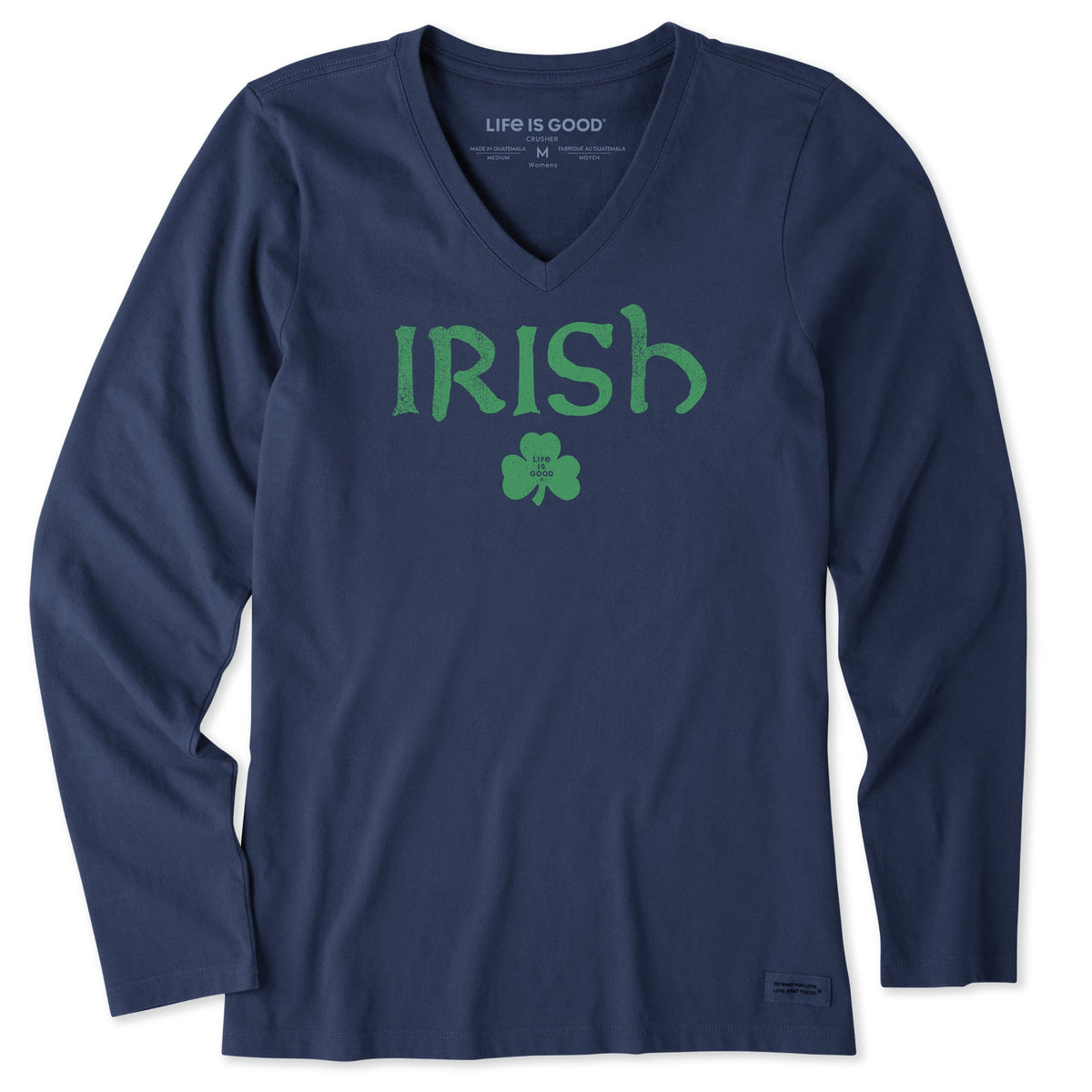 Women's Irish Clover 2 Long Sleeve Crusher Vee