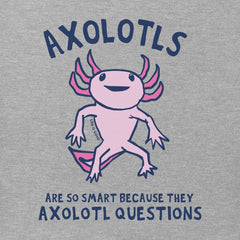 Kids Axolotls Questions Short Sleeve Crusher Tee