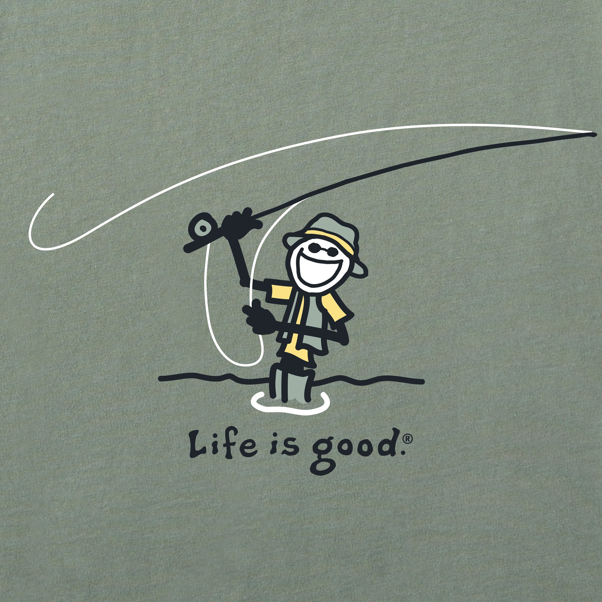 Men's Jake Cast Fish Short Sleeve Crusher Tee