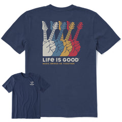 Men's Music Peace Guitars Short Sleeve Tee