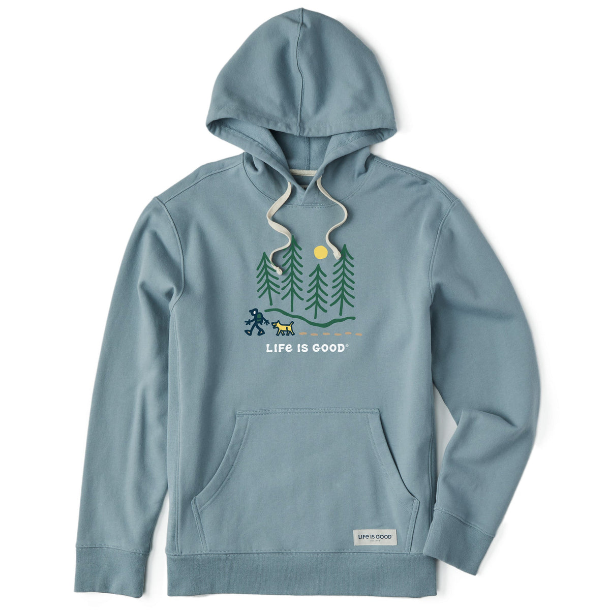 Men's Hiking through the Woods Simply True Fleece Hoodie