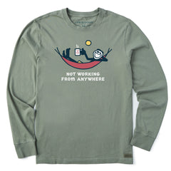 Men's Not Working Hammock Long Sleeve Crusher Tee