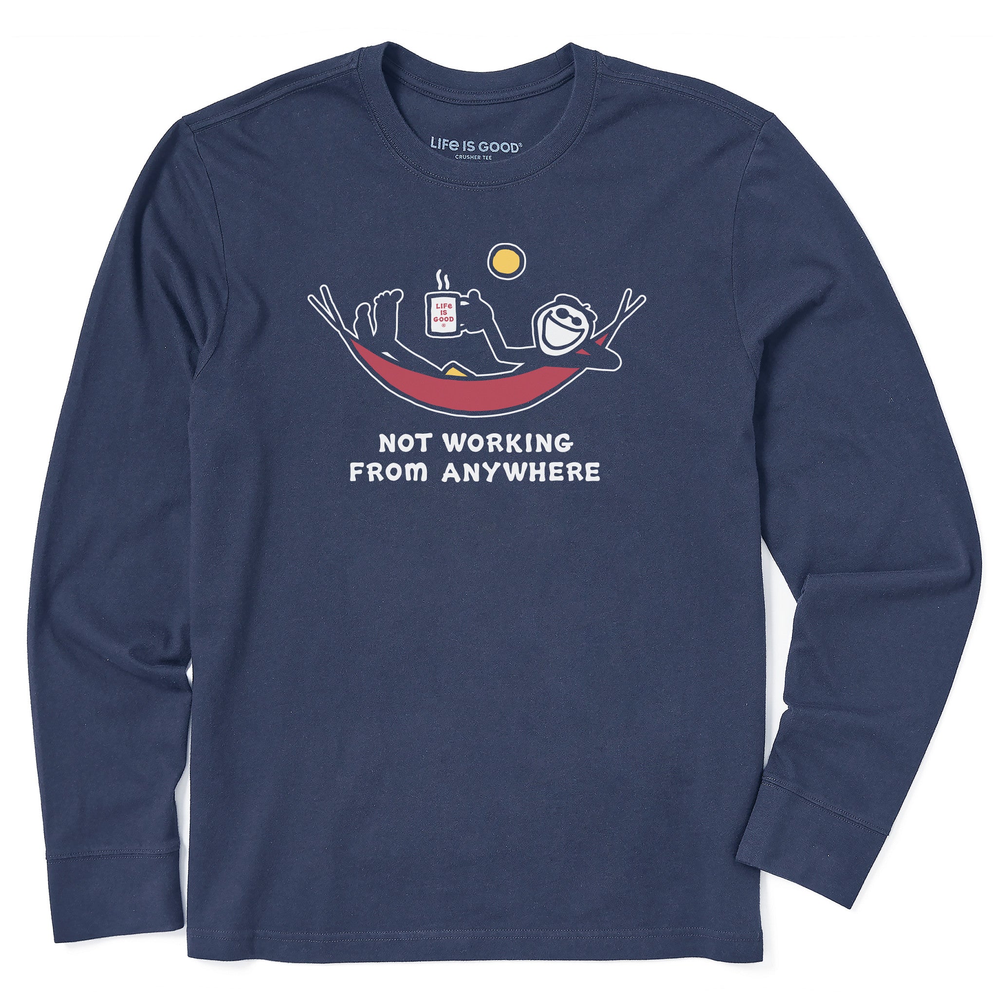 Men's Not Working Hammock Long Sleeve Crusher Tee