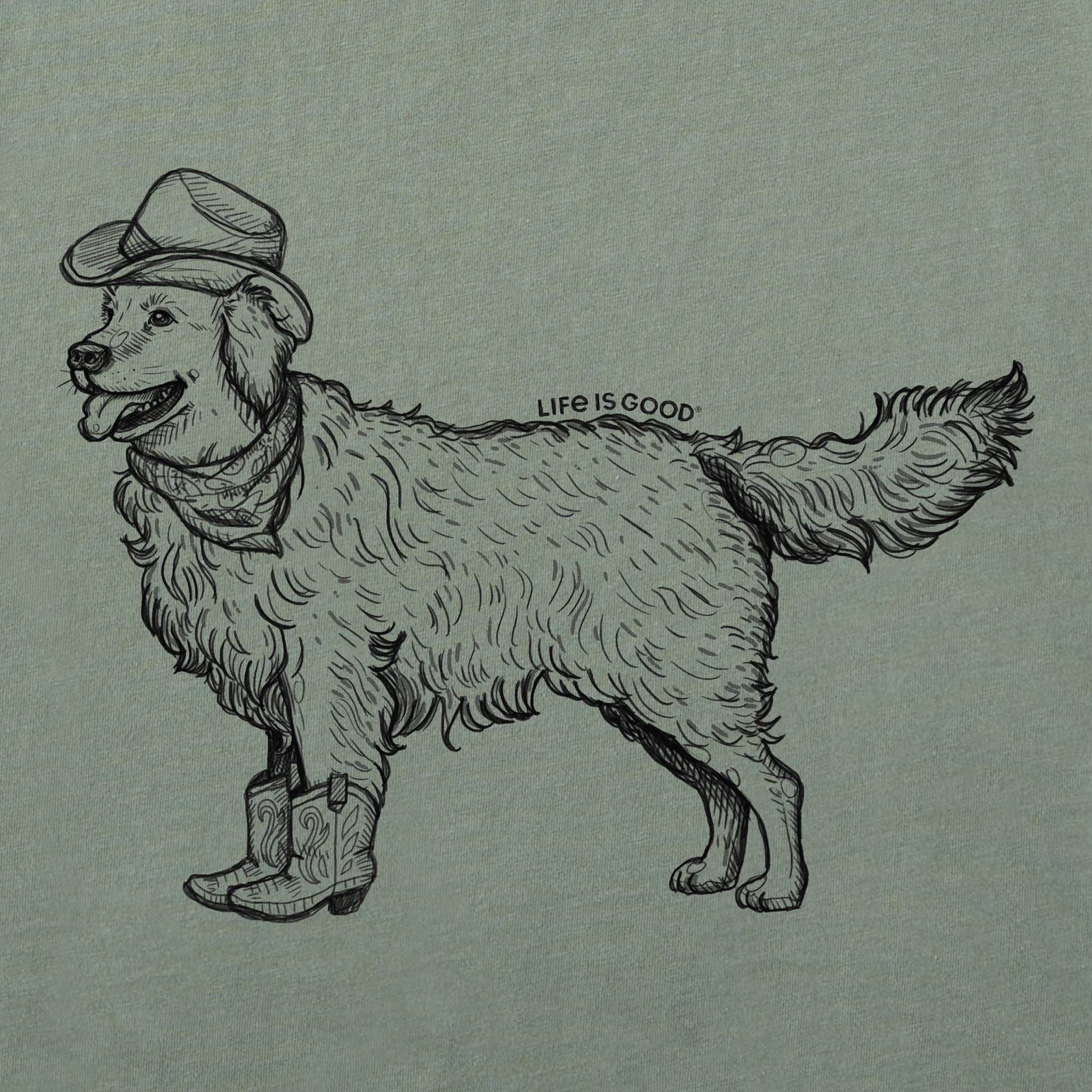 Men's Pen and Ink Golden Short Sleeve Crusher Tee