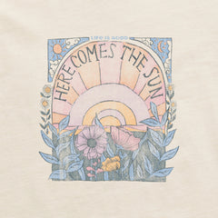 Women's Here Comes The Sun Hippie Short Sleeve Crusher Boxy Tee