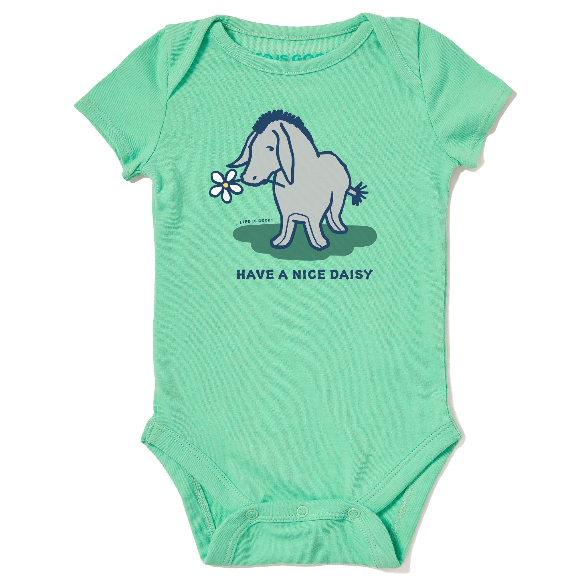 Baby E Have a Nice Daisy Short Sleeve Crusher Baby Bodysuit