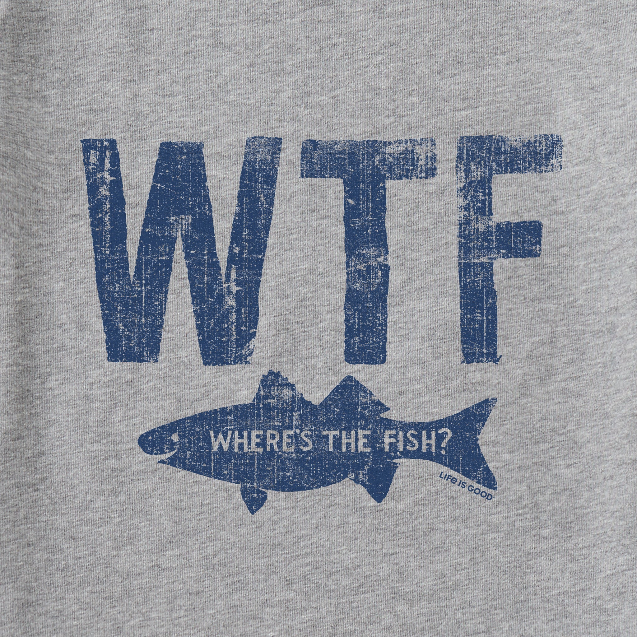 Men's WTF Where's the Fish Long Sleeve Crusher Tee