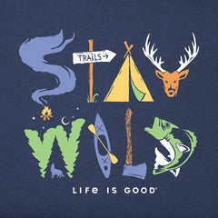 Kids Stay Wild Short Sleeve Crusher Tee
