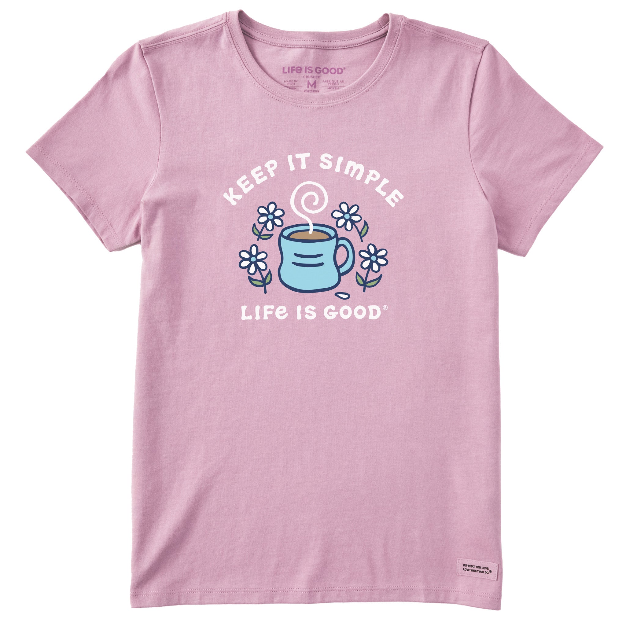 Women's Keep it Simple Coffee and Daisies Short Sleeve Tee