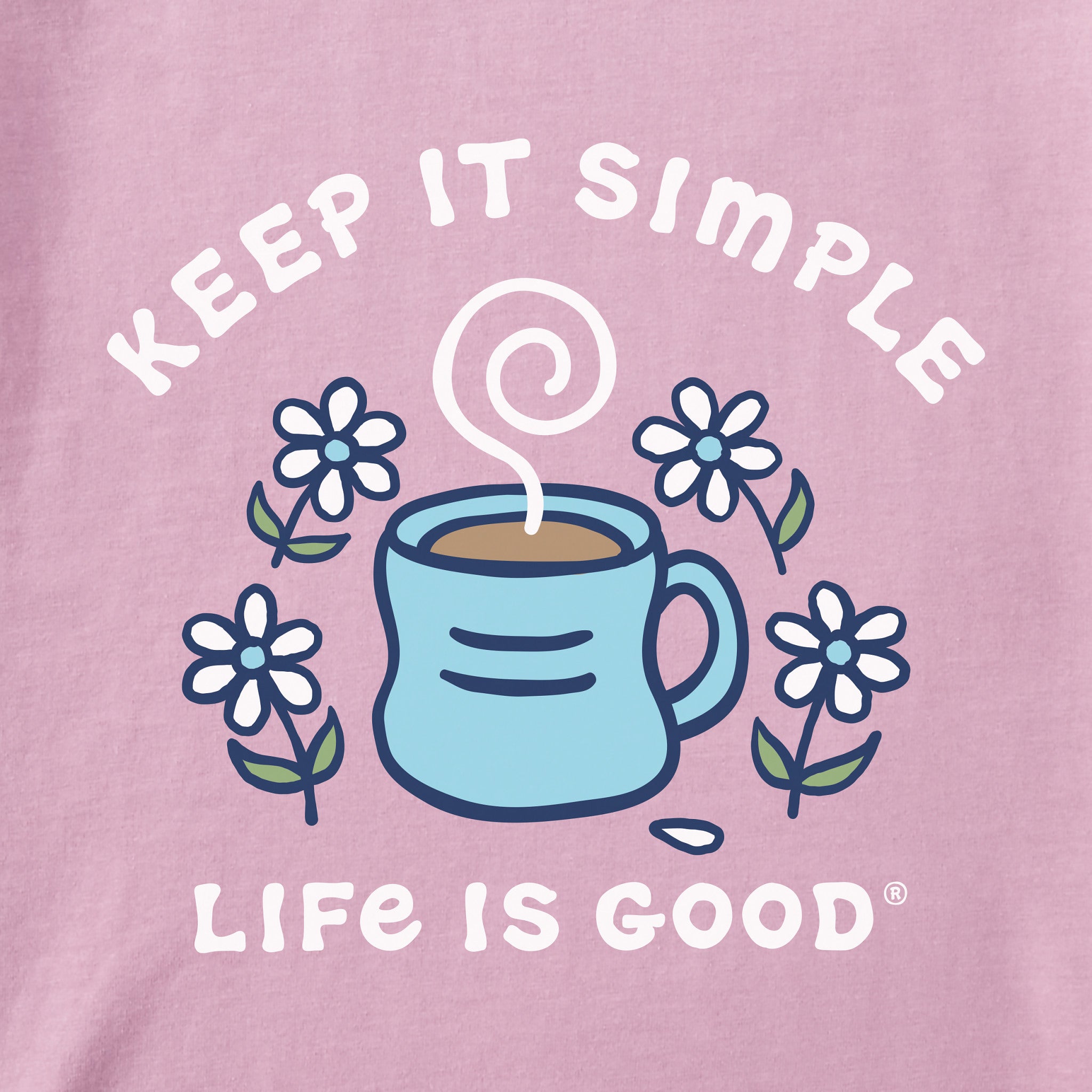 Women's Keep it Simple Coffee and Daisies Short Sleeve Tee