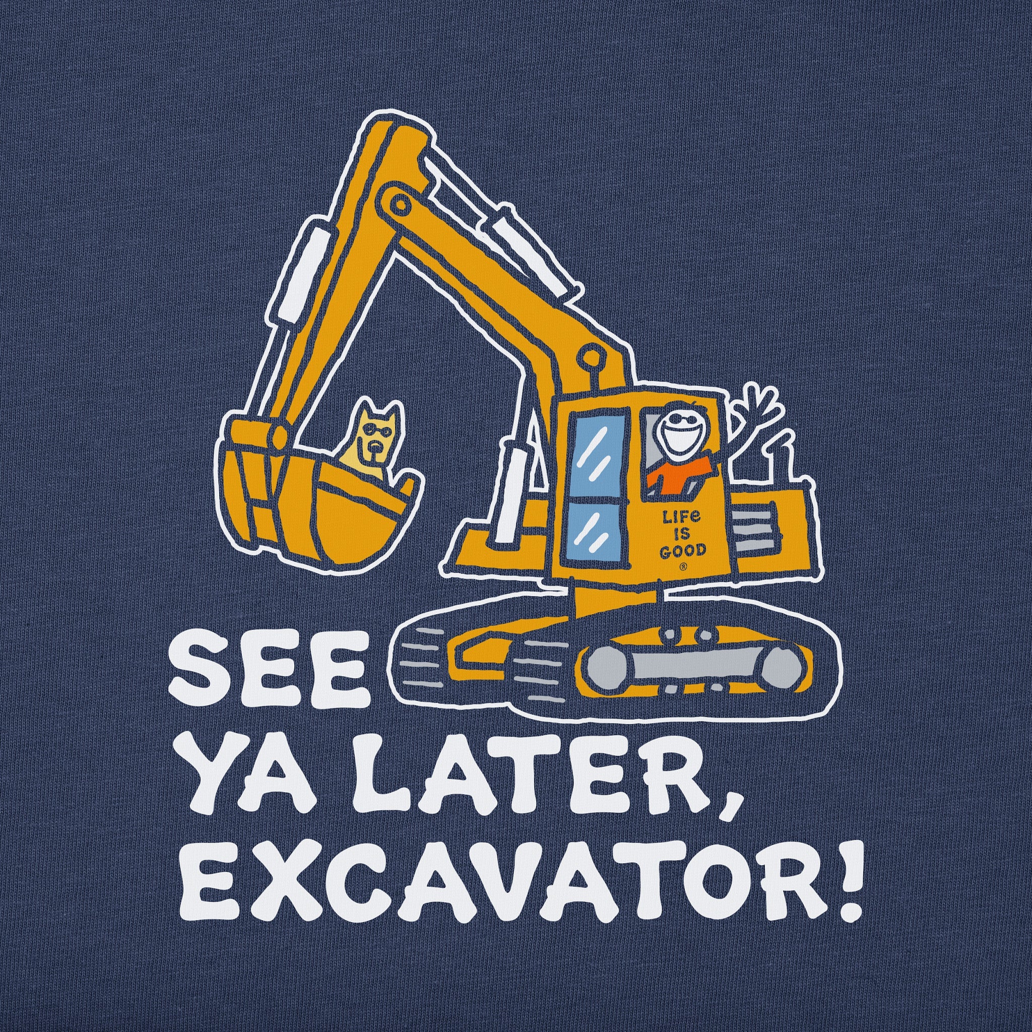 Kids Jake and Rocket Excavator Long Sleeve Crusher Tee