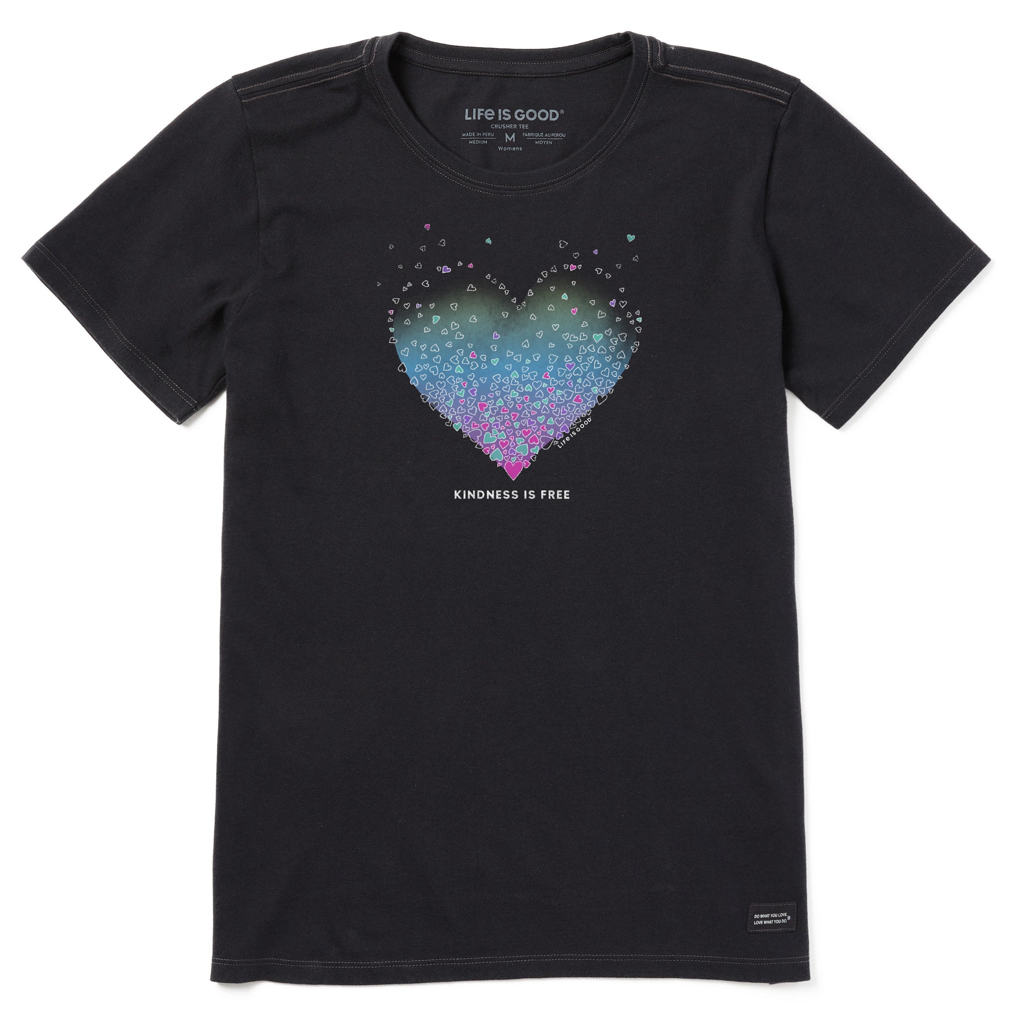 Women's Kindness is Free Evaporating Heart Short Sleeve Tee