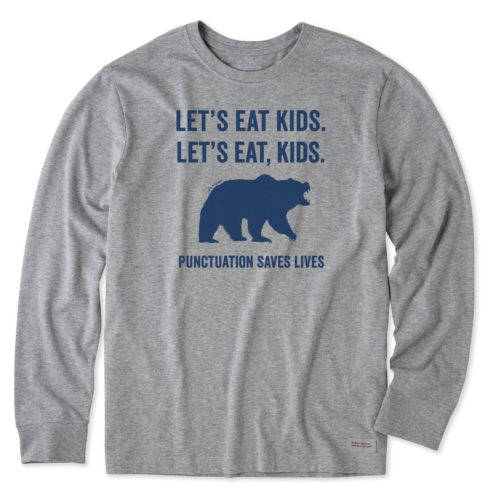 Men's Let's Eat, Kids Long Sleeve Crusher Tee
