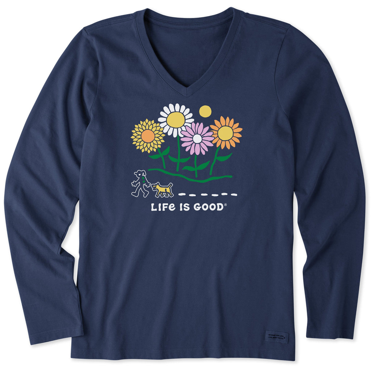Women's Jackie and Rocket Wildflowers Long Sleeve Crusher Vee