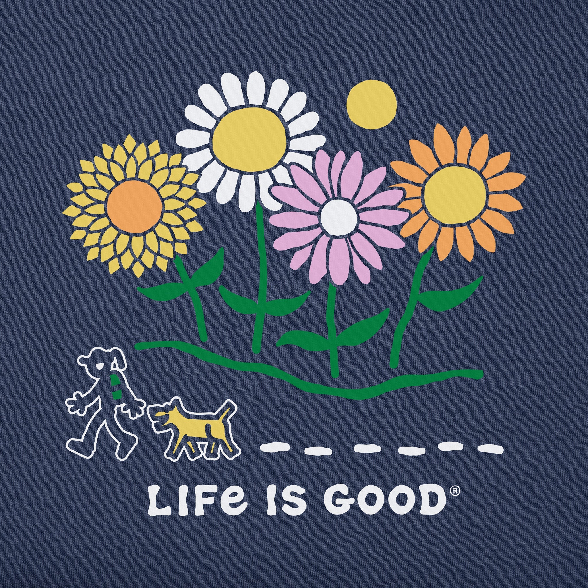 Women's Jackie and Rocket Wildflowers Long Sleeve Crusher Vee