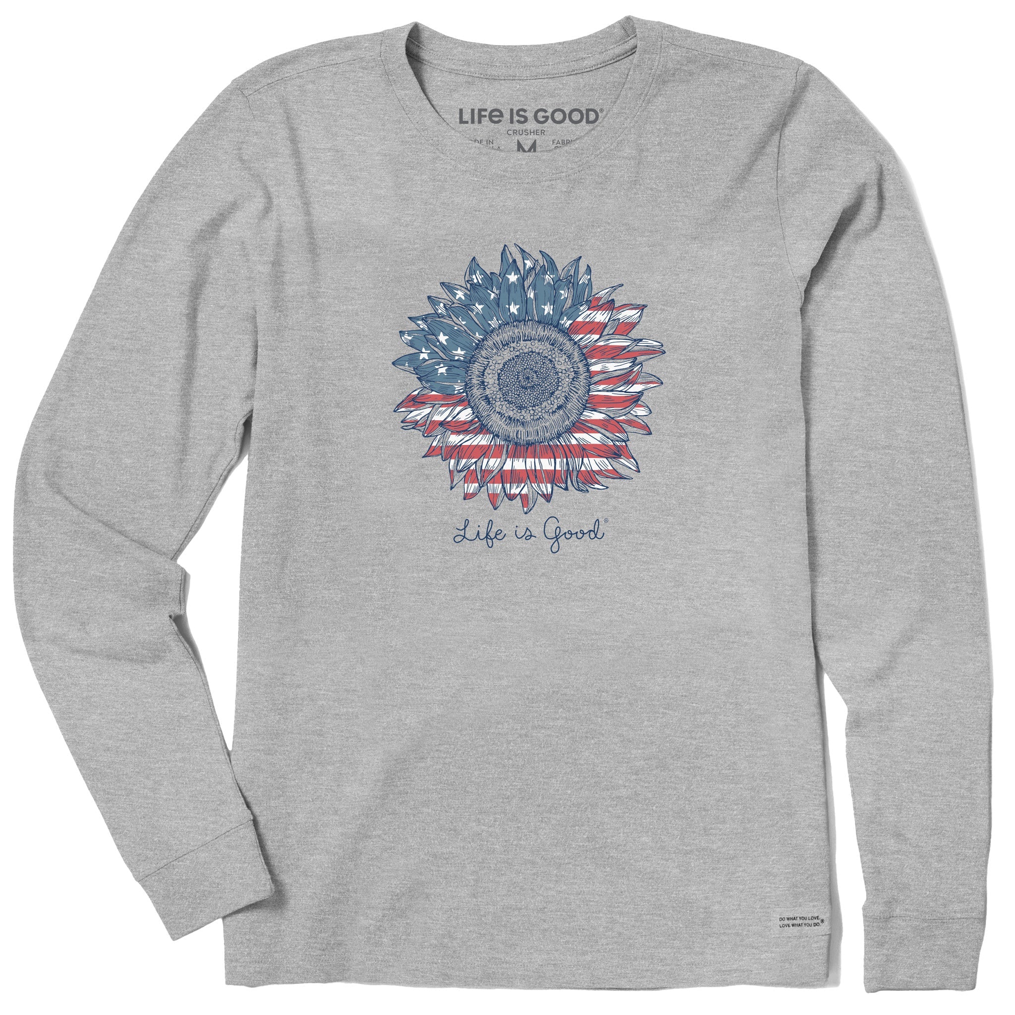 Women's American Sunflower Long Sleeve Tee