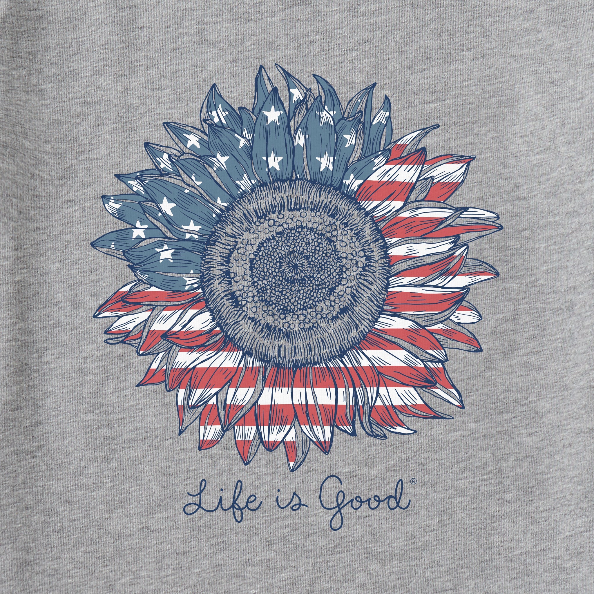 Women's American Sunflower Long Sleeve Tee