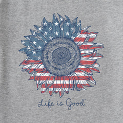 Women's American Sunflower Long Sleeve Tee
