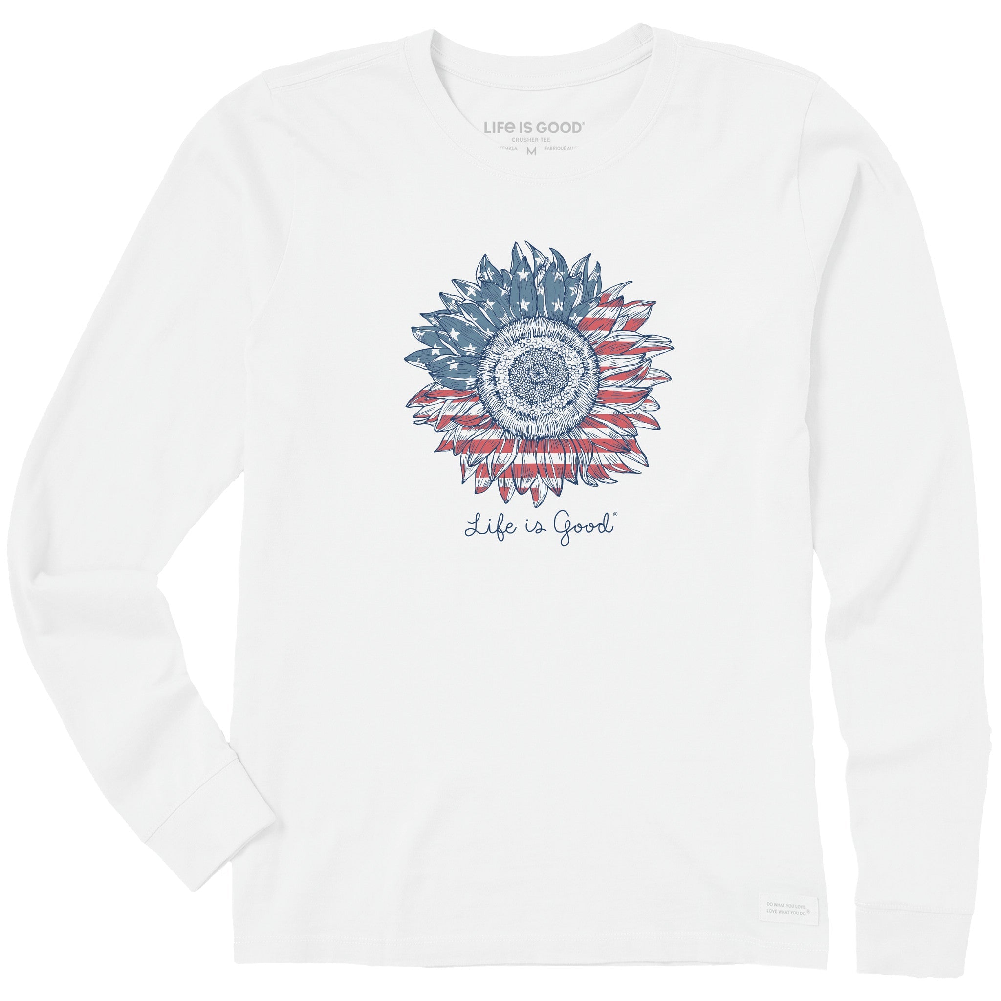 Women's American Sunflower Long Sleeve Tee