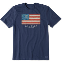 Men's La Jolla Painted Flag Short Sleeve Crusher Tee