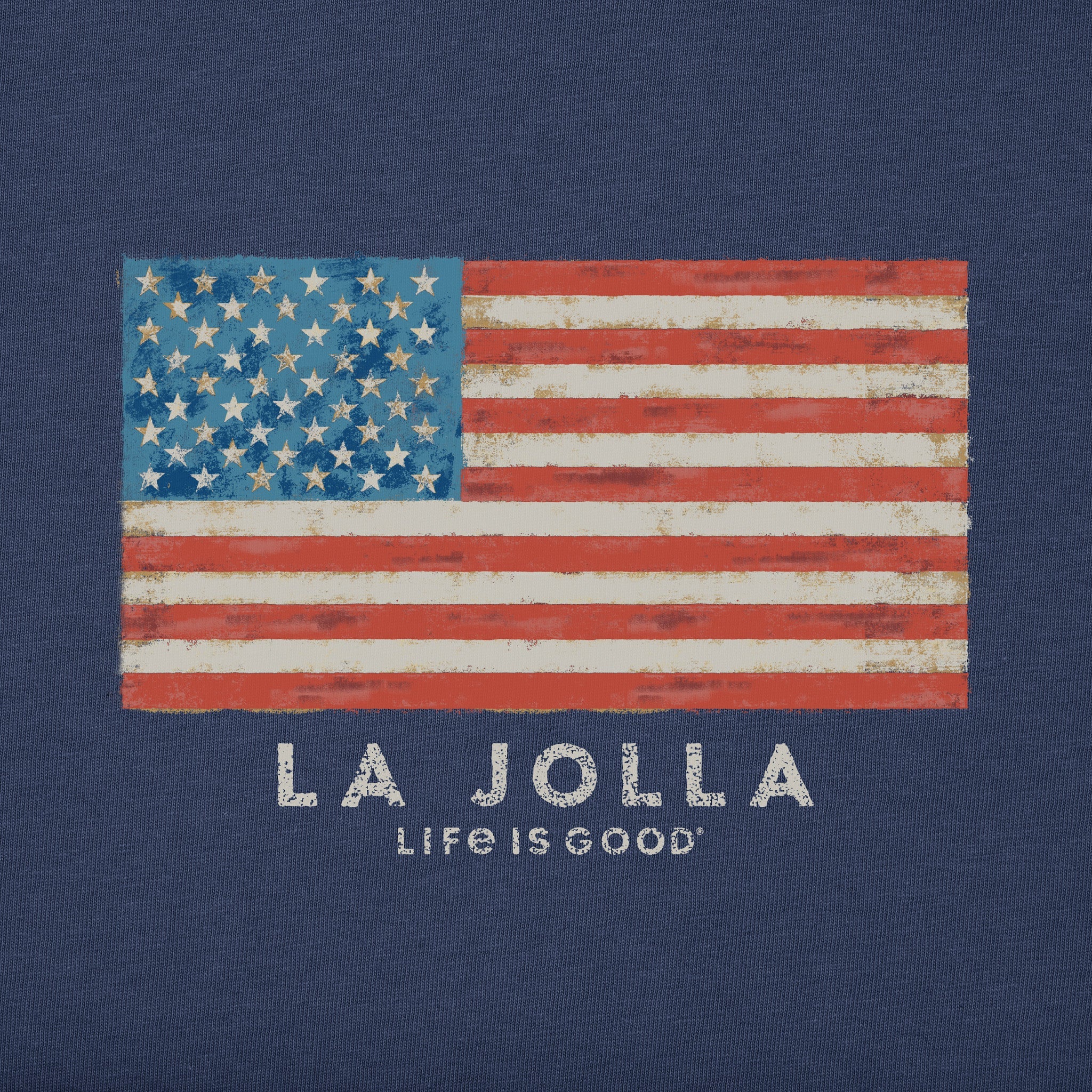 Women's La Jolla Painted Flag Short Sleeve Crusher Tee