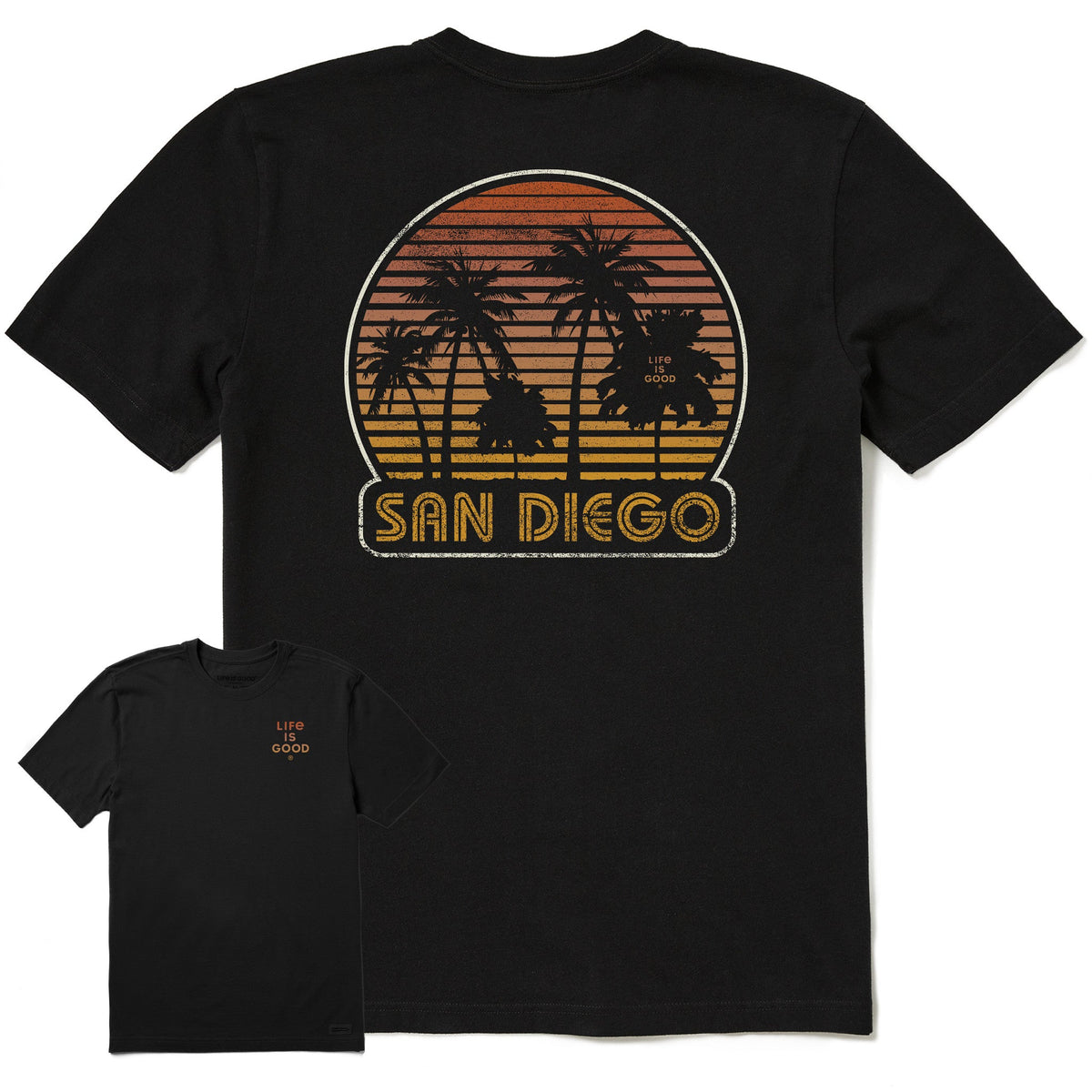 Men's San Diego Retro Palms Short Sleeve Crusher Tee