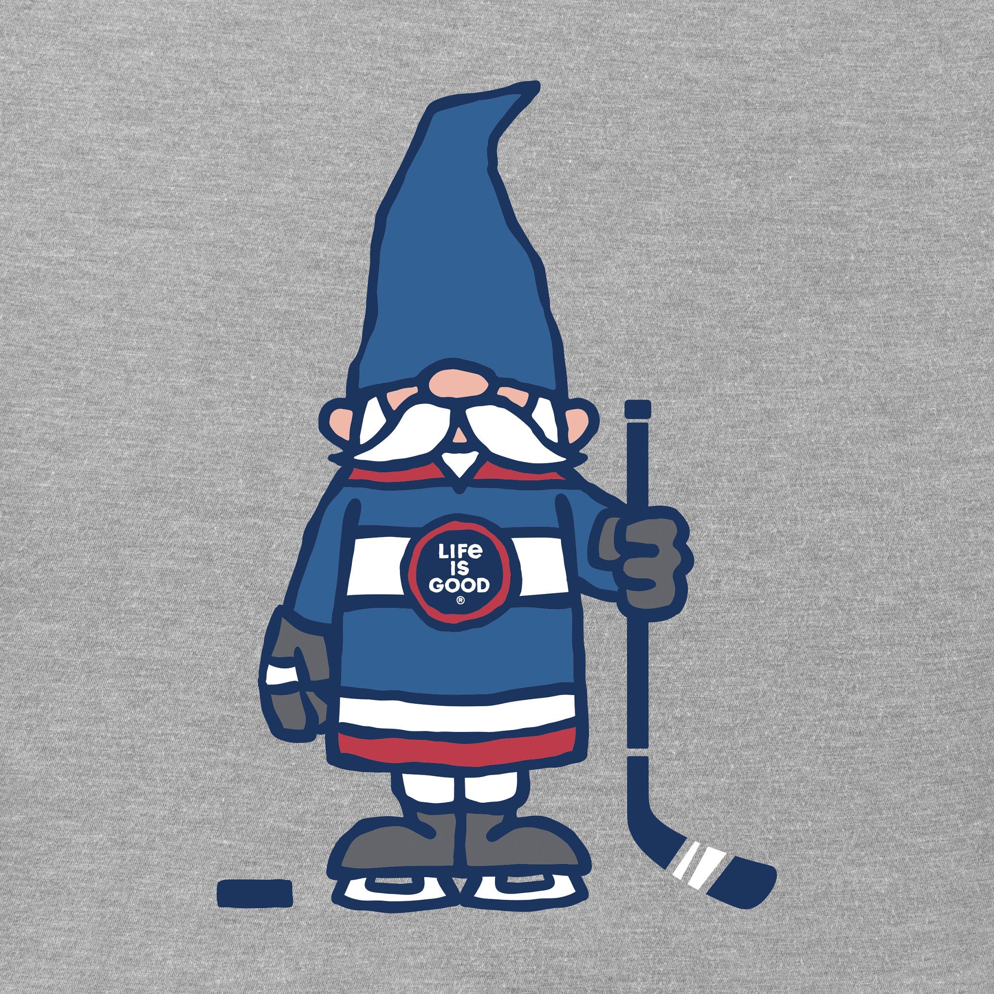 Kids Hockey Gnome Long Sleeve Crusher Tee