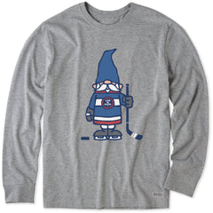 Men's Hockey Gnome Long Sleeve Crusher Tee