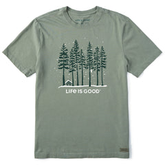 Men's Snowy Owl Tall Pines Short Sleeve Crusher Tee